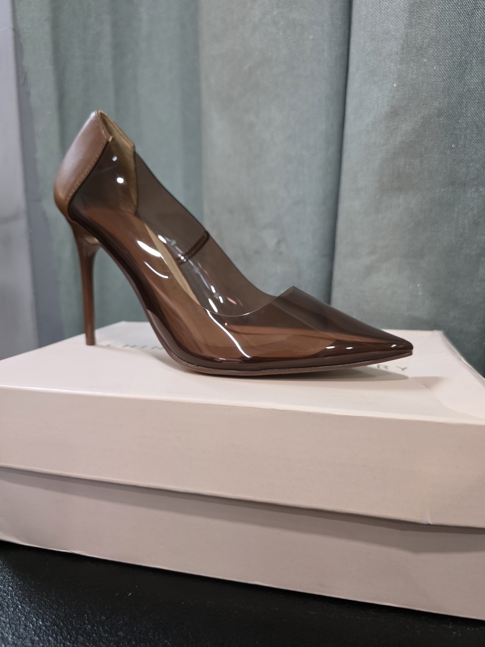 Chinese Laundry Brown Transparent Pointed Pump